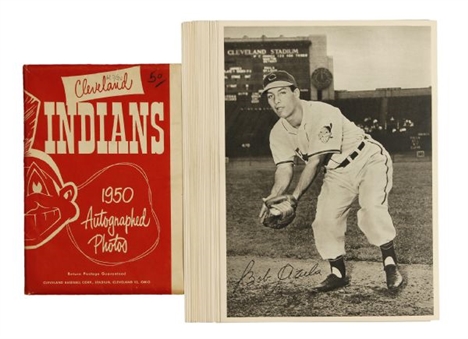 1948 Indians Team Photo Supplement and 1949-50 Photo Packs Pair